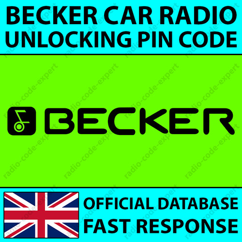 Becker radio pin - code, audio